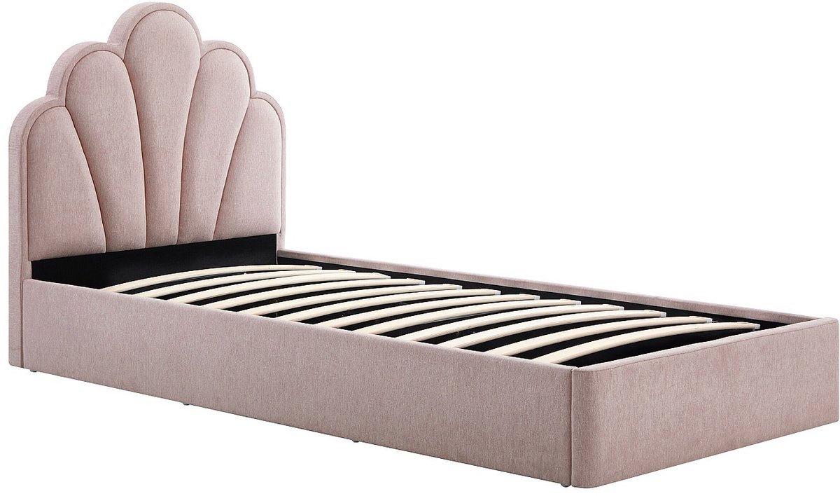 Vente-unique Bed met opbergruimte stof roze 90 x 190 cm