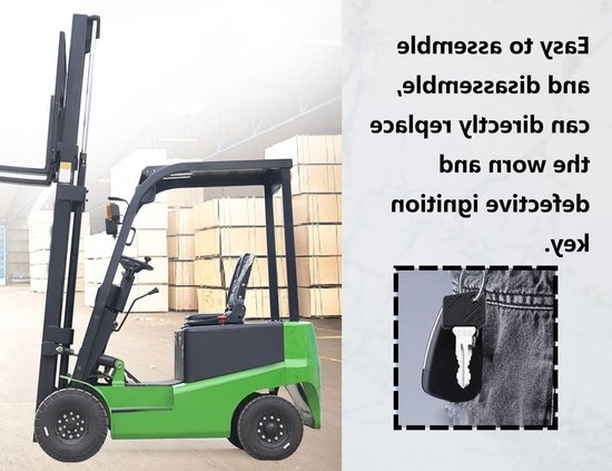 Ignition key set - 5 contact keys - 1 key chain - forklift truck compatible with He-li - forklift compatible with Lin-de 702 801 802 503 530 - voor reserve sleutels van Merkloos	 — afbeelding 5