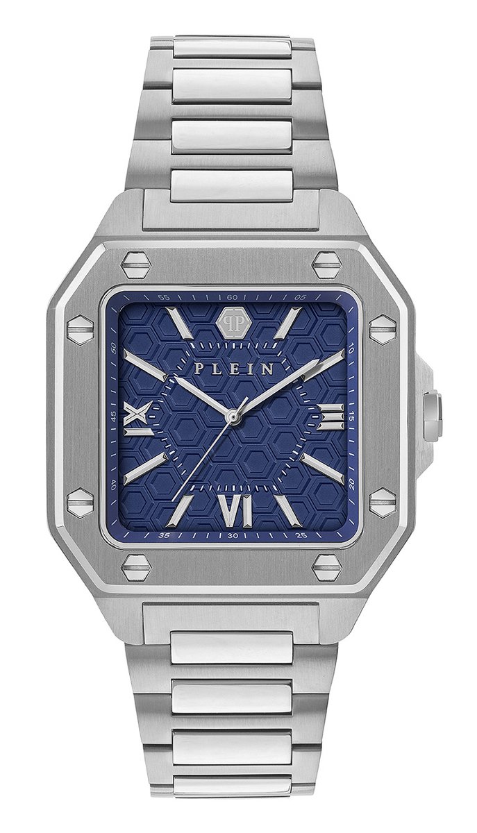 Philipp Plein Plein Edge PWYGA0126 Horloge - Staal - Zilverkleurig - Ø 42 mm