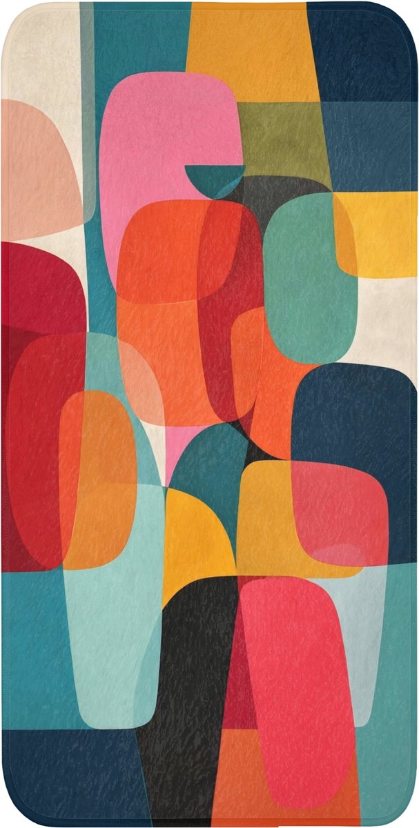 WC mat 60x120 cm - Antislip - Vormen - Kleurrijk - Abstract - Vlakken - Toiletmat - Vloerm