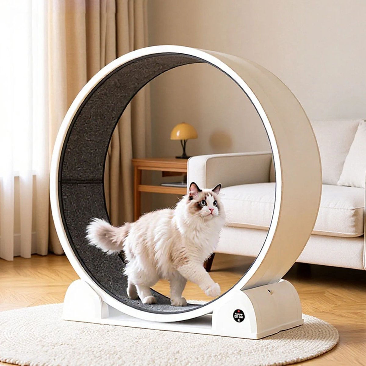 LeeuwenChoice® Kattenoefenwiel 110 cm - Stille kattenloopband - Met Stappenteller - Looping