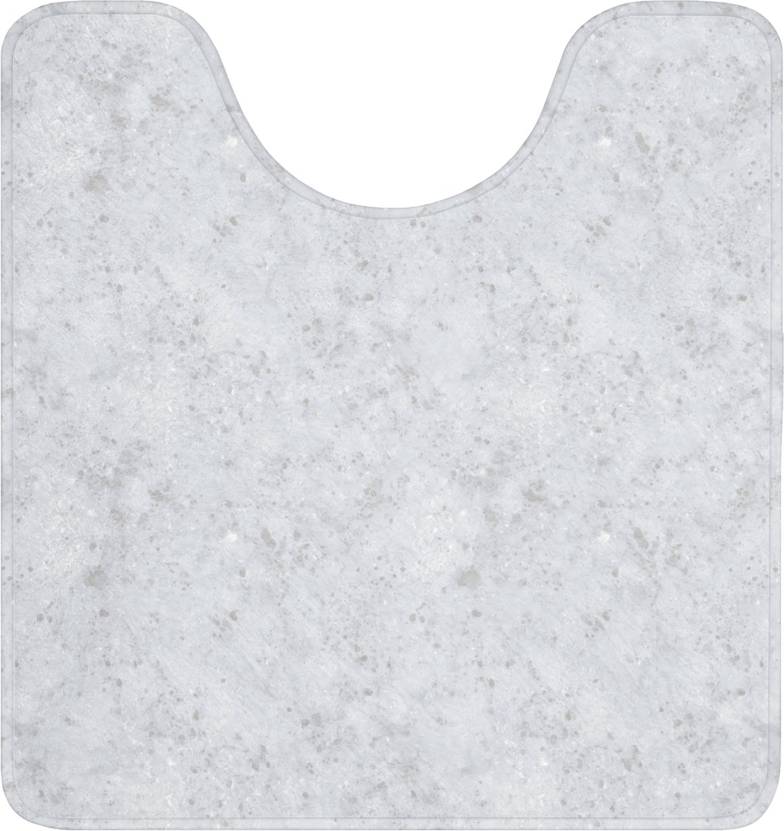 WC mat met uitsparing 55x60 cm - Antislip - Grijs - Terrazzo-effect - Beton - Toiletmat me