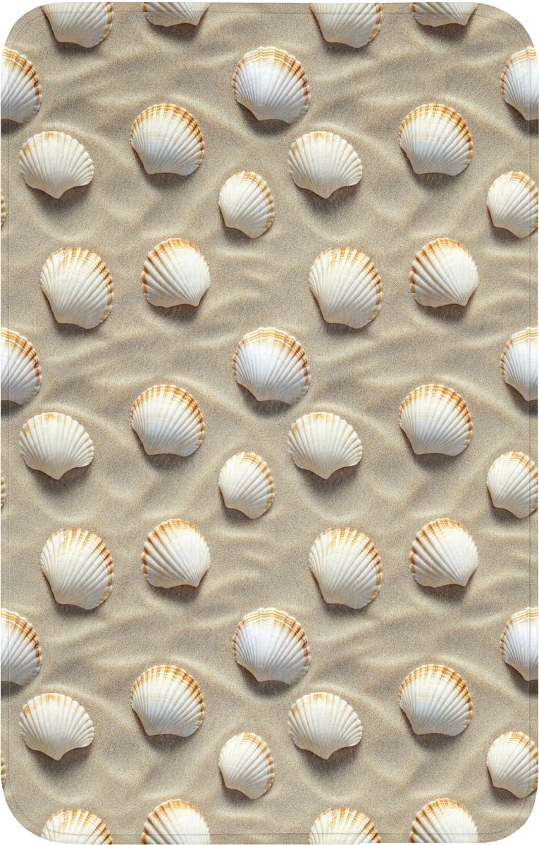 WC mat 50x80 cm - Antislip - Schelpen - Zand - Maritiem - Toiletmat - Vloermat - Douchemat