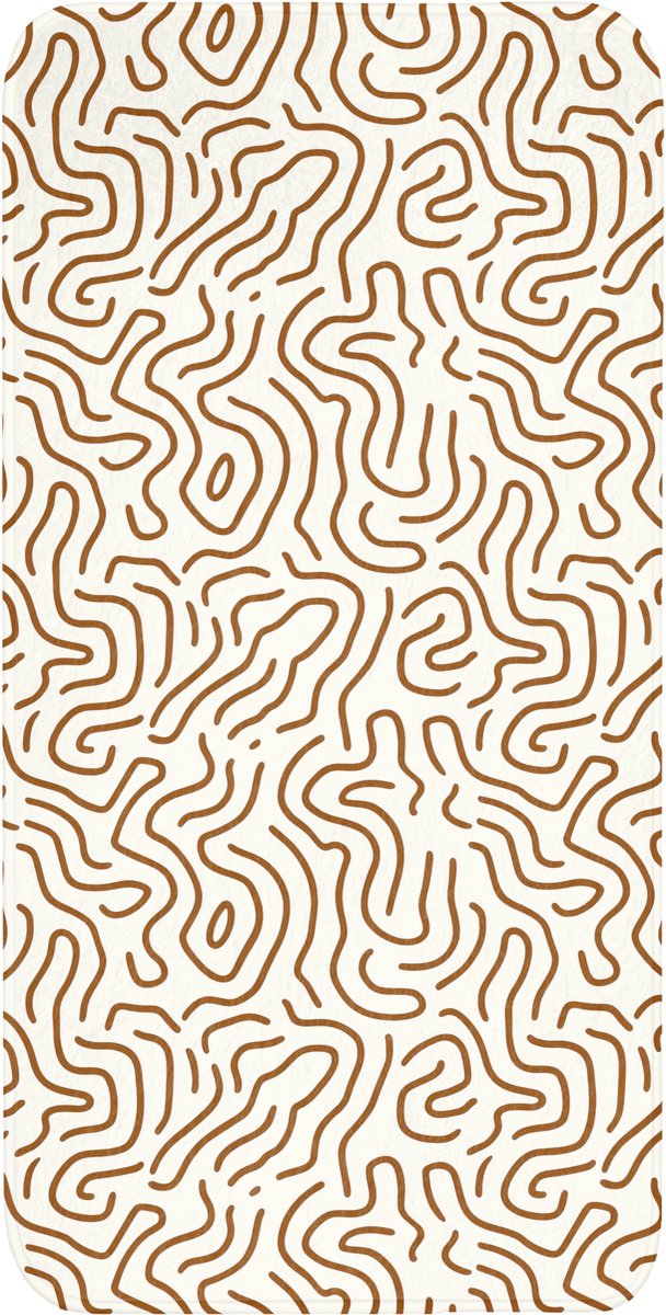WC mat 60x120 cm - Antislip - Minimalistisch - Patroon - Terracotta - Toiletmat - Vloermat
