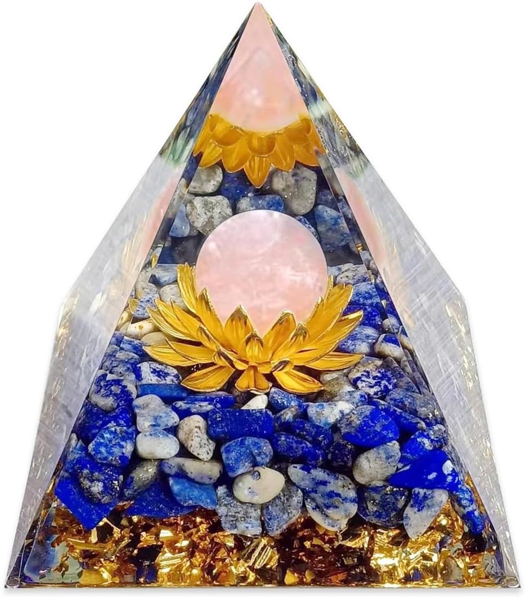 Amethist Orgoniet Piramide voor Meditatie, Chakra Healing en Reiki, 5 cm, Spirituele Geschenken en Yoga Accessoires