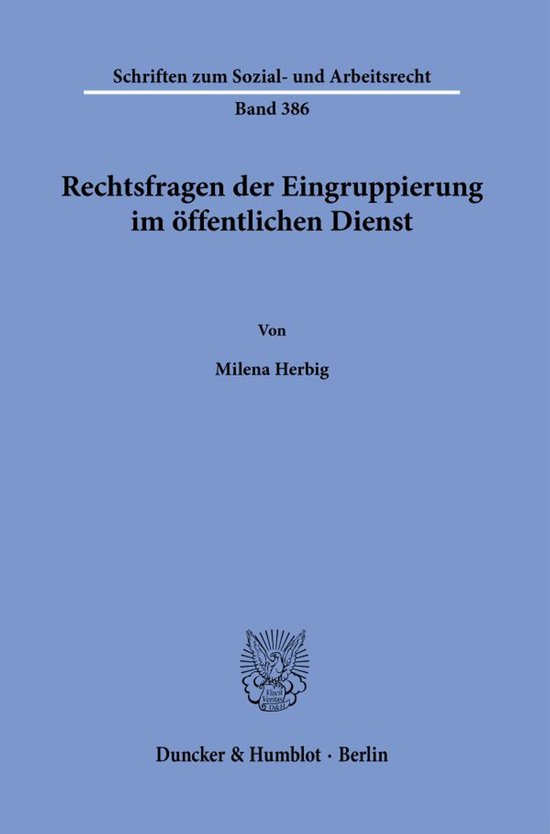 Schriften zum Sozial- und Arbeitsrecht386- Rechtsfragen der  ... - cover