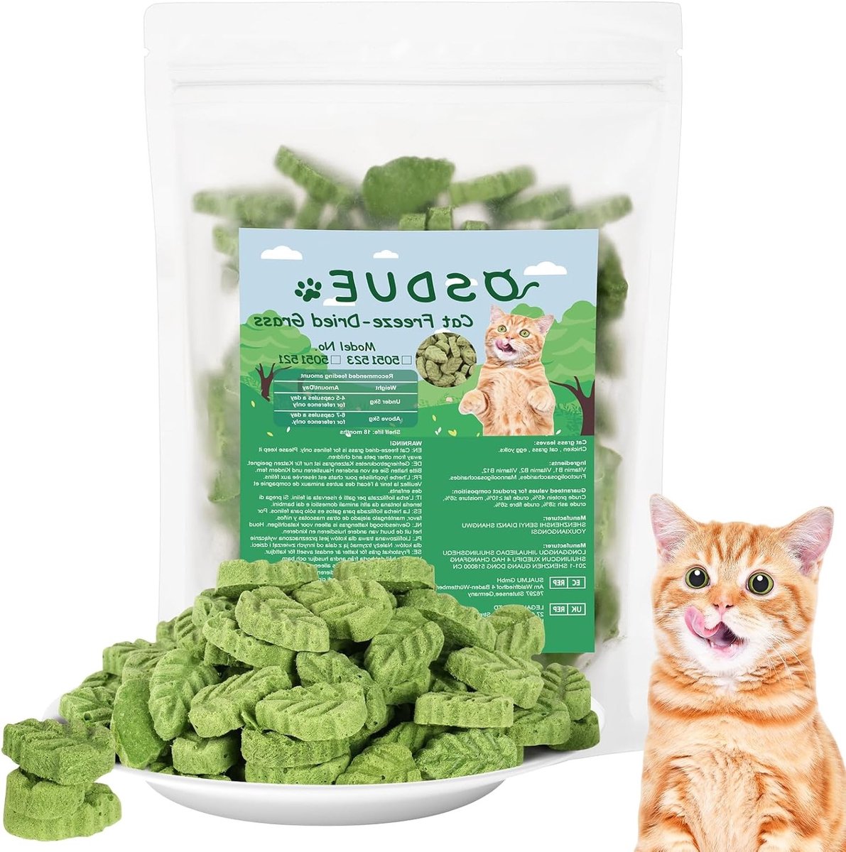 Natuurlijke Kattenkruid Kauwsnack voor Tandreiniging, Verhoogt de Appetijt en Vermindert Haarballen, 50g Eetbare Kattenkruid Sticks