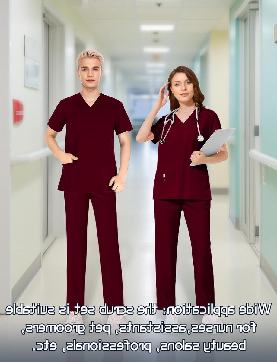 Comfortabele Unisex Scrub Set voor Medisch Personeel - Jacket en Broek voor Artsen en Verpleegkundigen