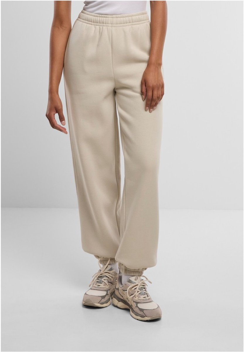 Urban Classics - Fluffy Dames joggingbroek - S - Grijs