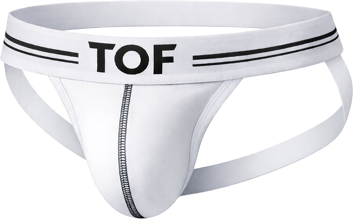 TOF Paris French Jock White - MAAT M - Heren Ondergoed - Jockstrap voor Man - Mannen Jock