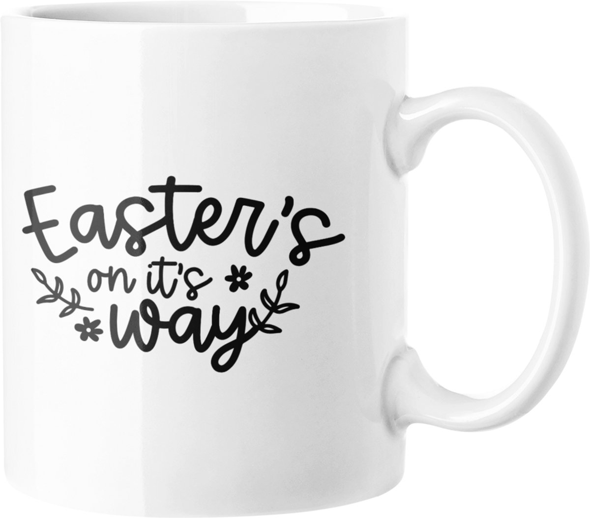 Pasen is Onderweg Mok - Leuke Lente Bloemige Koffiebeker - Ideaal Paascadeau