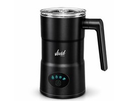 Vivid Green 4-in-1 Melkopschuimer - Warm & Koud Melkschuim - Antikleeflaag - Elektrische Melkschuimer - Zwart