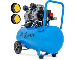 HEXWELT Olievrije Compressor 50L 1500W - 8 Bar Stil