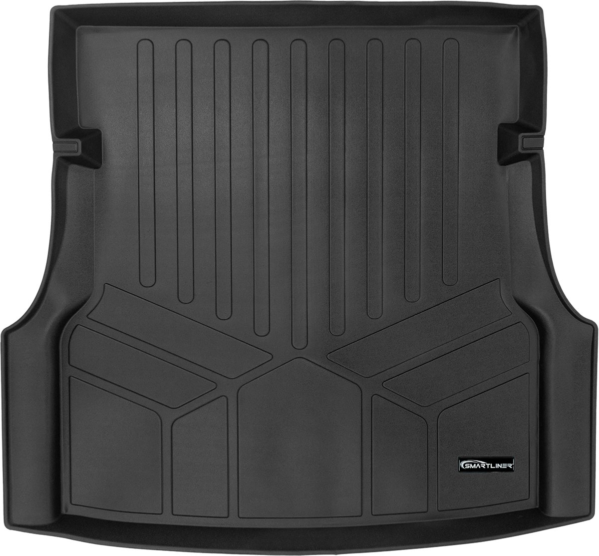 Smartliner 3D Kofferbakmat Tesla Model S 2013-2016, 2016-2020 - Op Maat Gemaakte Cargo Liner - Zwart - Duurzaam Polyethyleen - Verhoogde Randen - Bescherming Tegen Vuil en Vloeistoffen