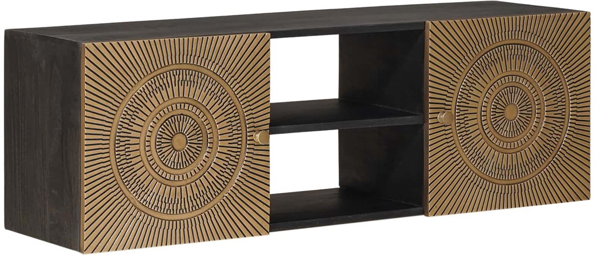 vidaXL - TV - Kast - met - plank - met - opslag - met - de - deur - Koper - 105 - x - 30 - x - 35 - cm