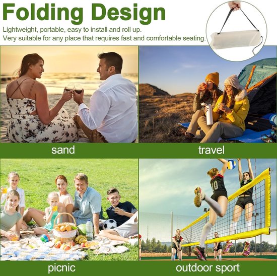 Klapstoel - Campingstoel - Opvouwbare Strandstoel - Draagbare Ligstoel voor Volwassenen - Verstelbare Rugleuning - Lichtgewicht - Incl. Opbergtas - Khaki — afbeelding 5