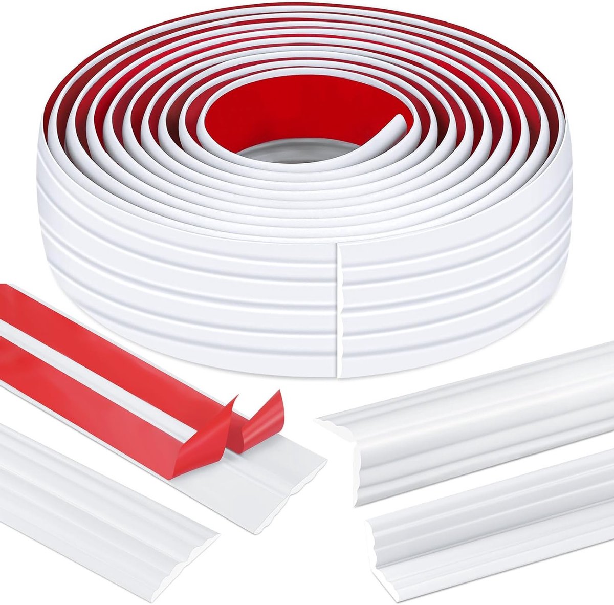 Zelfklevende wandhoekbeschermers, schokbestendige plinten, flexibele PVC hoekafwerking en snijbare randband voor decoratieve strips
