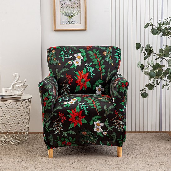 Stoelhoes – Elastische stoelhoes – Geschikt voor fauteuils/relaxstoelen – Afneembare stoelhoes – Elastische bankhoes met armleuningen – Hoes voor banket-/leesfauteuils – Geschikt voor bureaustoelen, eetkamerstoelen, kaptafelstoelen en keukenstoelen