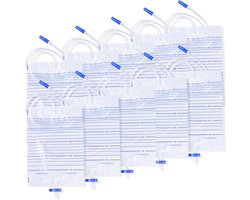 10 stuks 2000 ml urinezakje, katheterzak, beenzak, urinezak bij incontinentie, urinezak met ventiel en T-afvoer