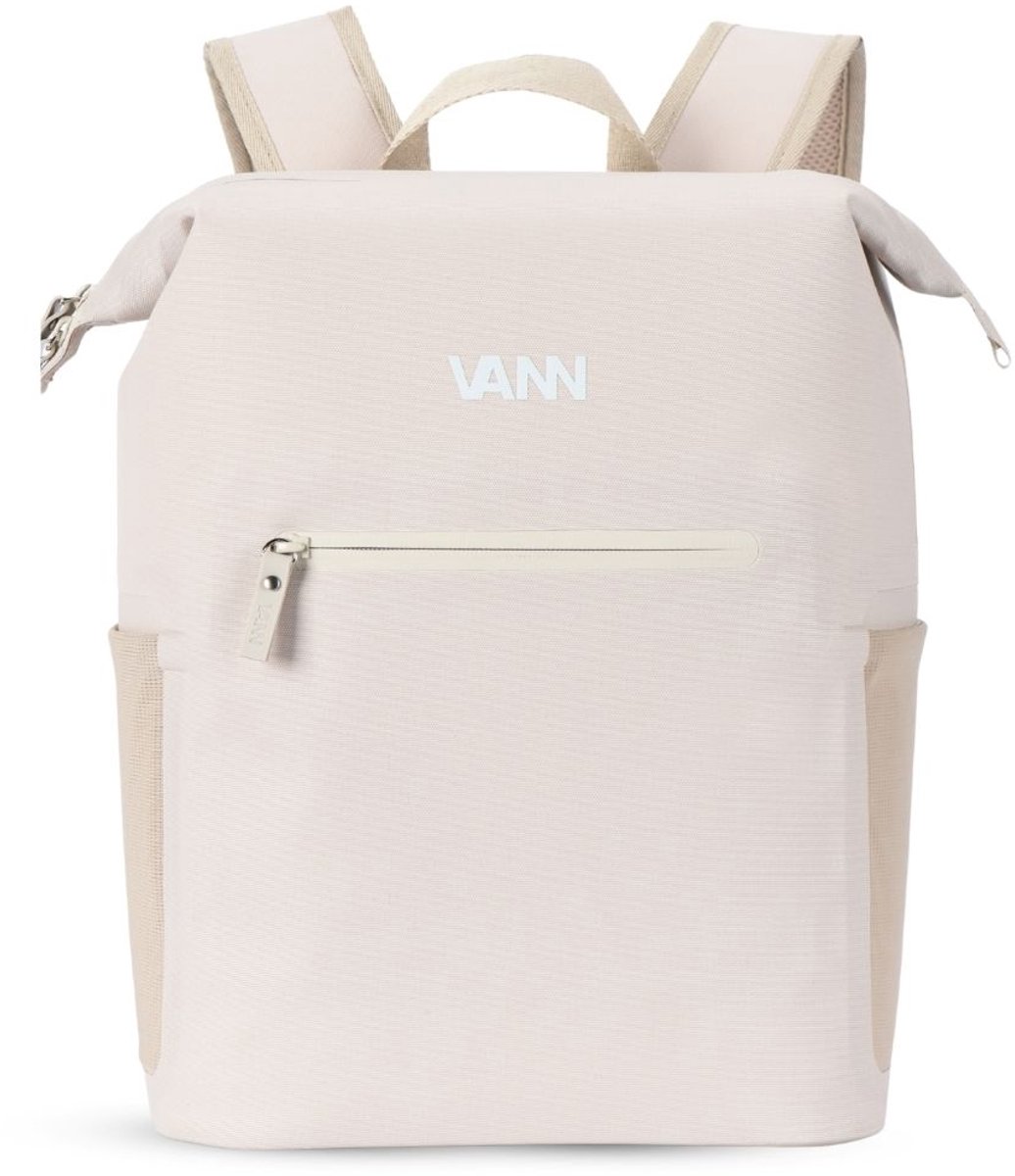 VANN Koelrugzak 12 Liter voor Dames & Heren - Koeltas Rugzak - 16u Koud - Waterdicht & Lekvrij - Backpack - Gerecycled PET - Oatmeal
