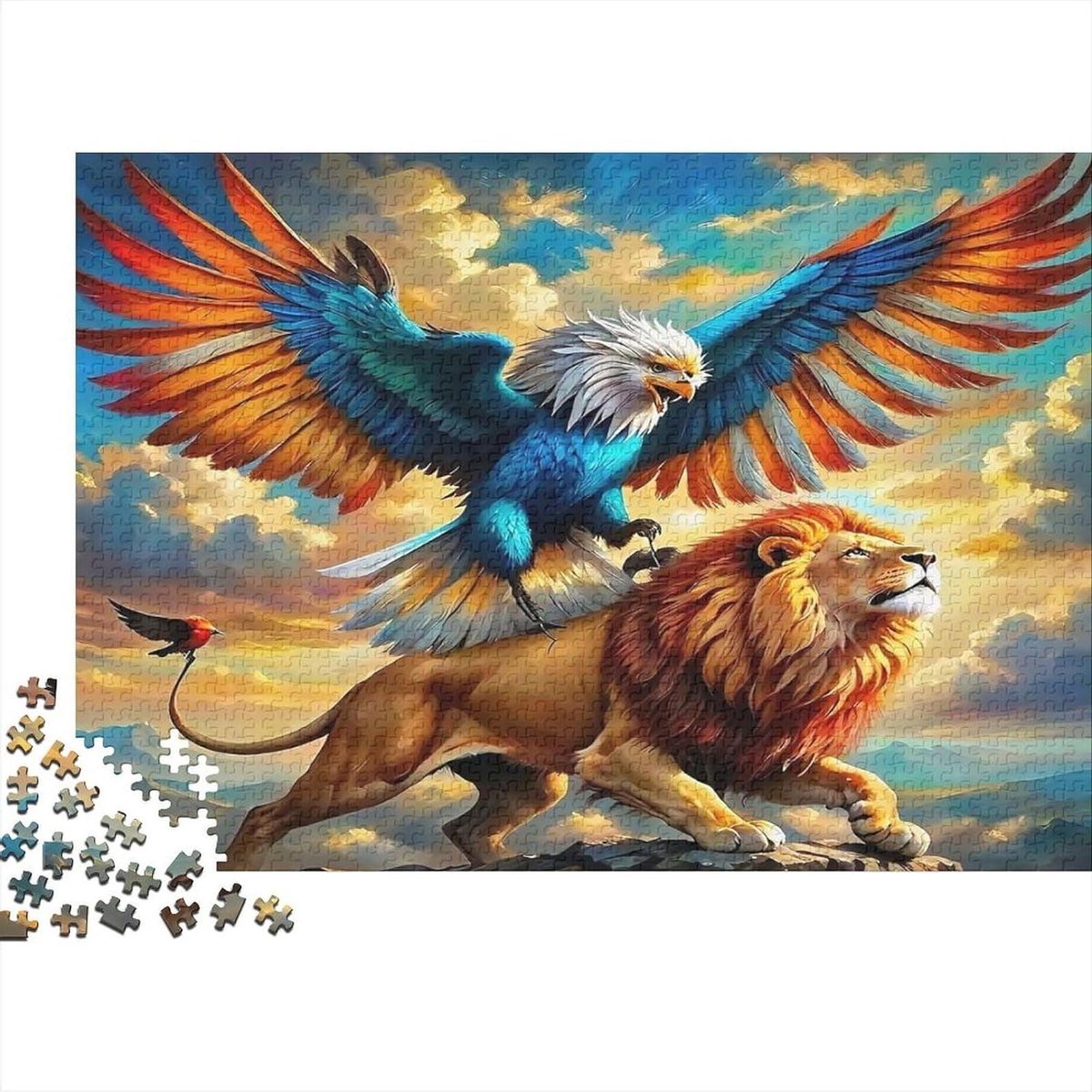 Leeuwenpuzzel - Puzzel Volwassenen - Ontspanning Thuis - 1000 Stukjes - 38x26 cm - Kleurrijk