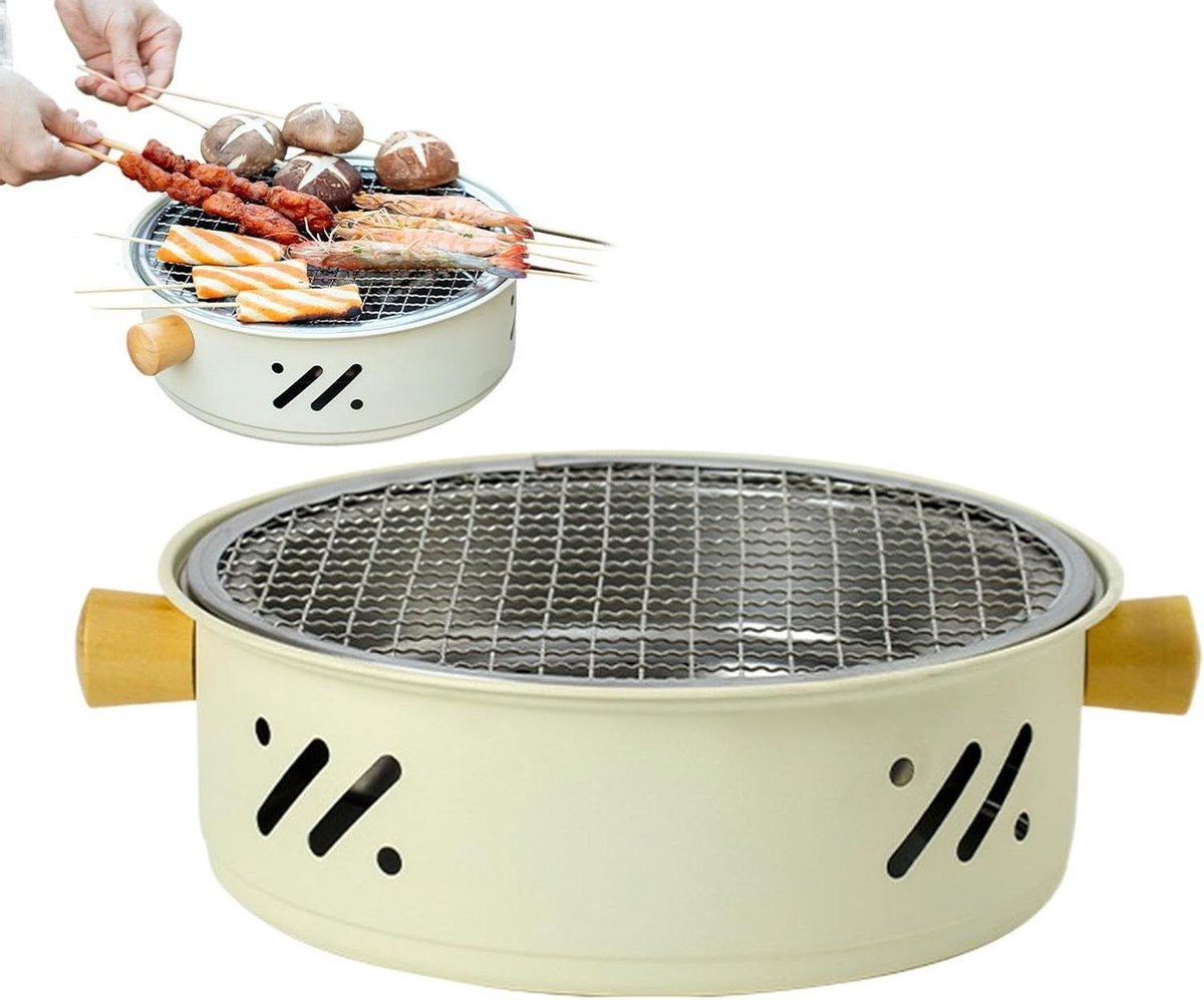 Draagbare Tafelgrill - Compacte Grill - Buiten Koken - Rookvrij Ontwerp - 32 x 28 x 9 cm