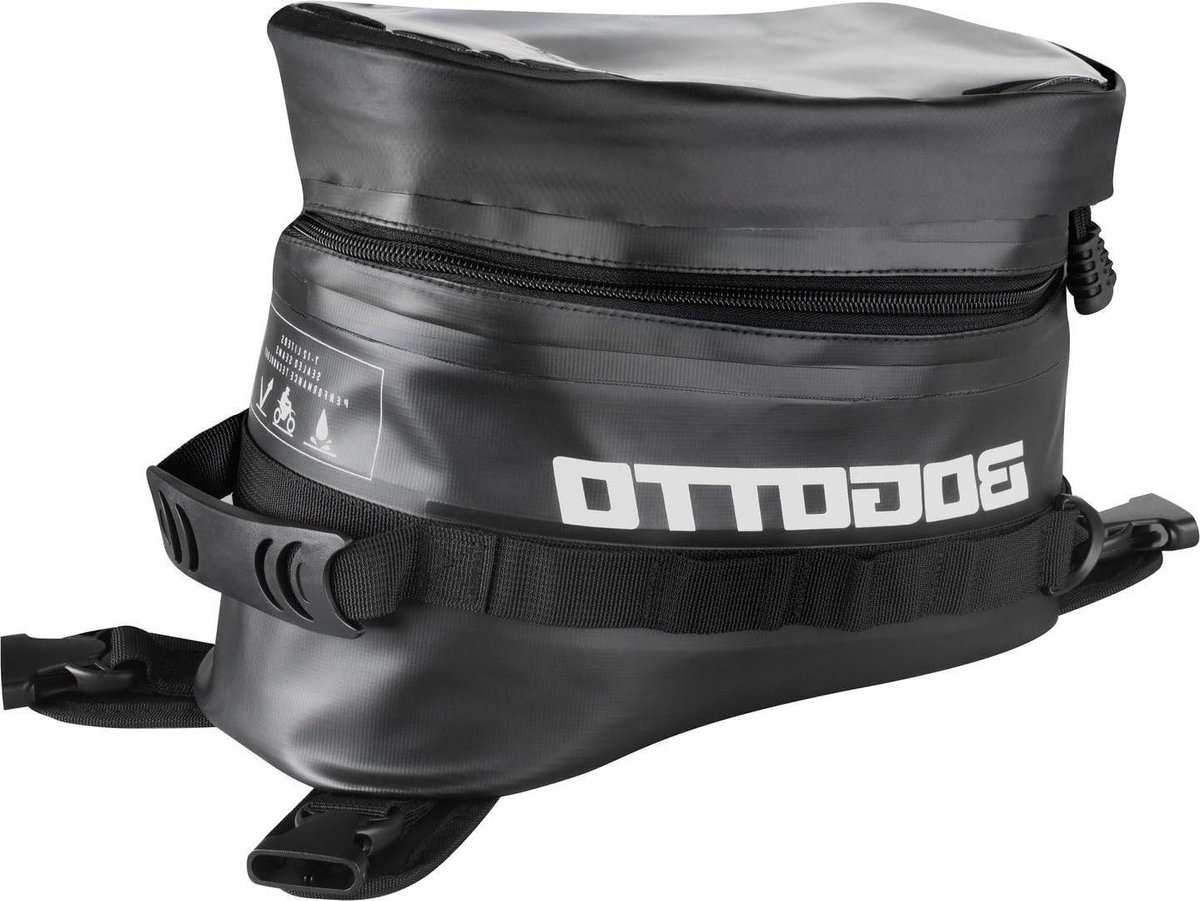 Waterdichte Tanktas - Motor tas - Motorritten Opslag - Uitbreidbaar met Kaartvak - 7 Liter - Zwart