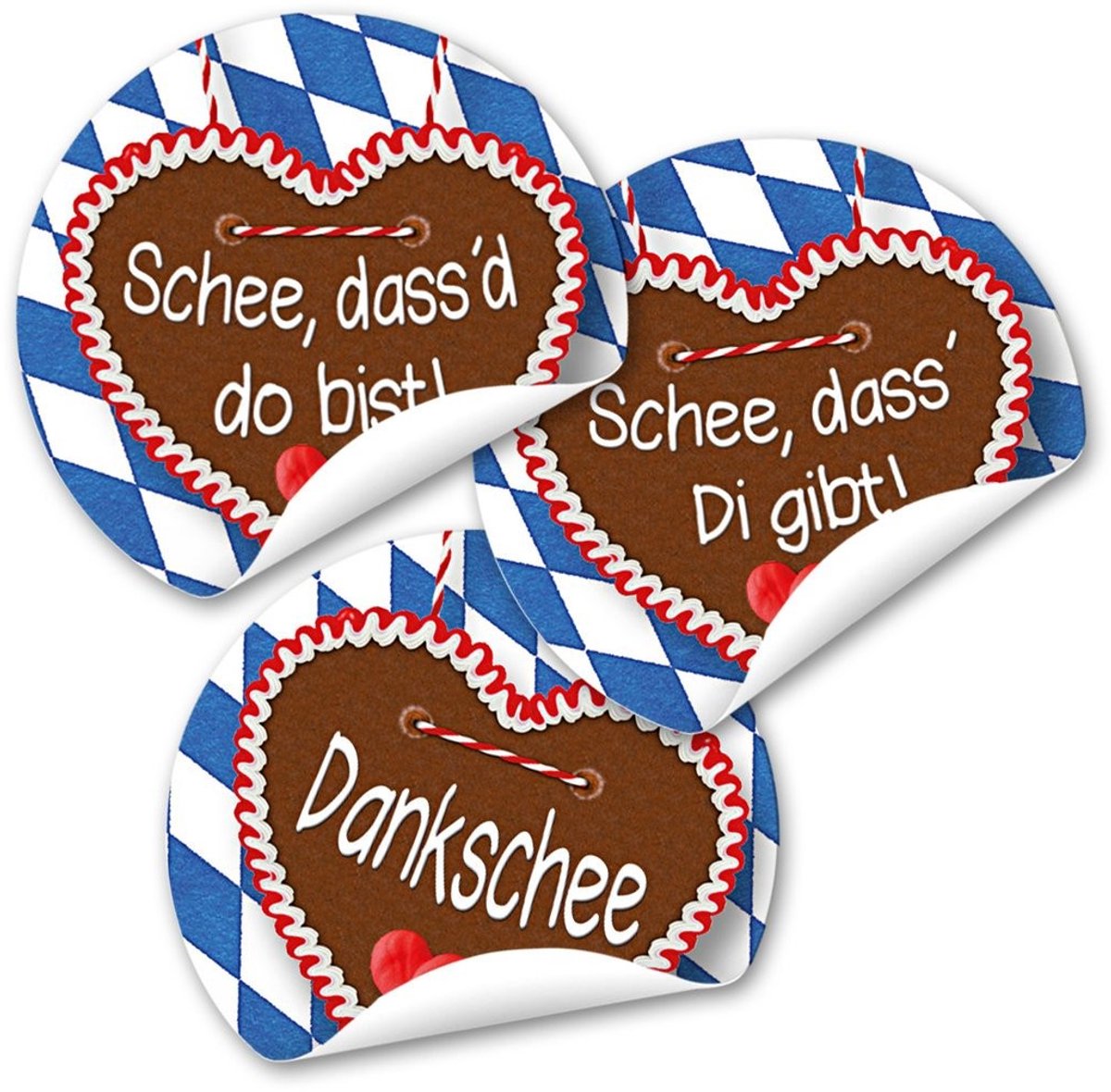 Dailygoods - Set van 24 Ronde Stickers voor Gastgeschenken