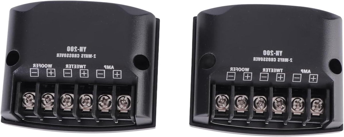 Autoluidspreker Frequentie - Audio Crossovers - Geluid Verbeteren - Glanzend ABS Omhulsel - 2 Stuks - Zwart