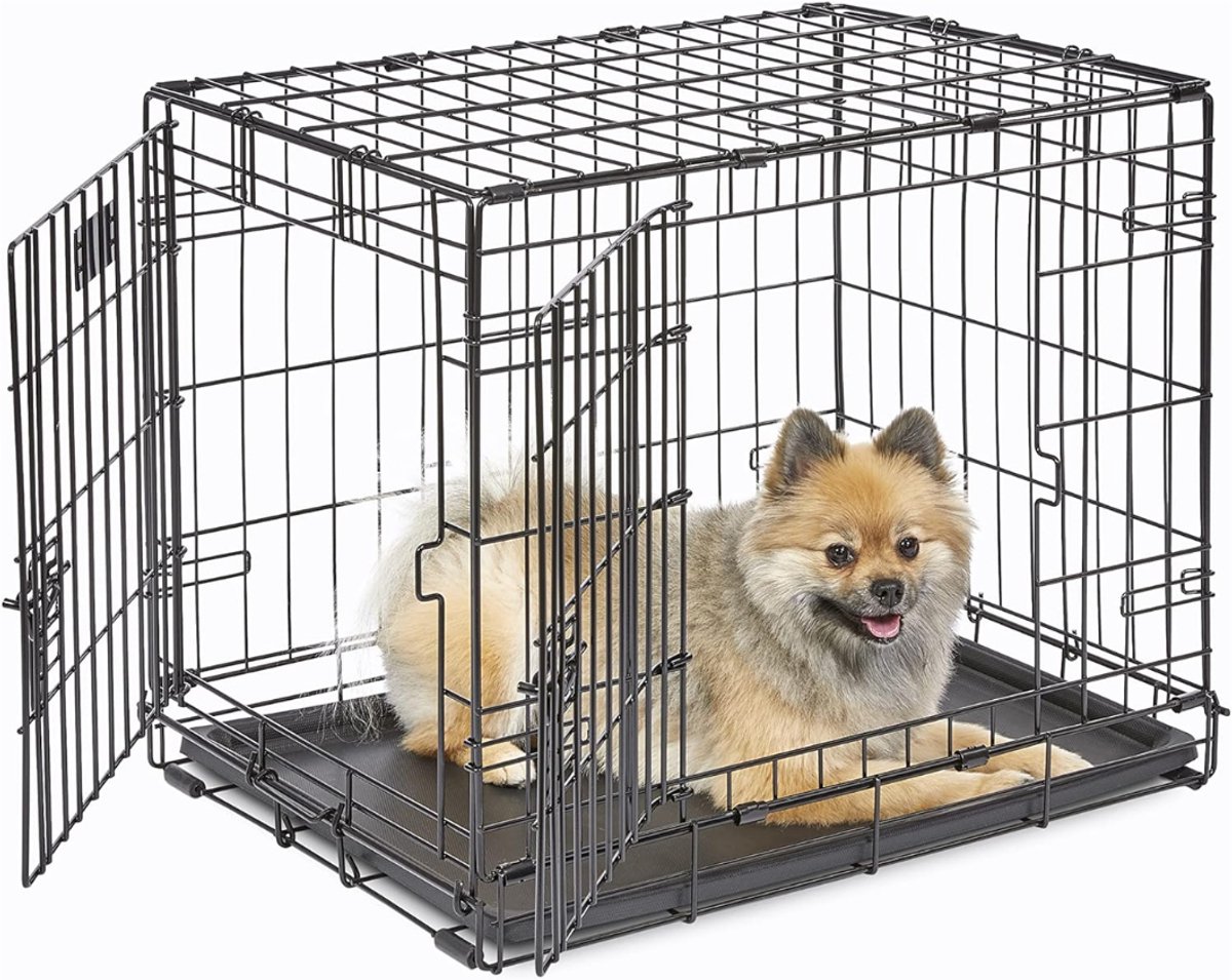 SNJY® Hondenbench - Hondenhok - Hondenhuis - Opvouwbaar - 46L x 61B x 48H cm - Zwart