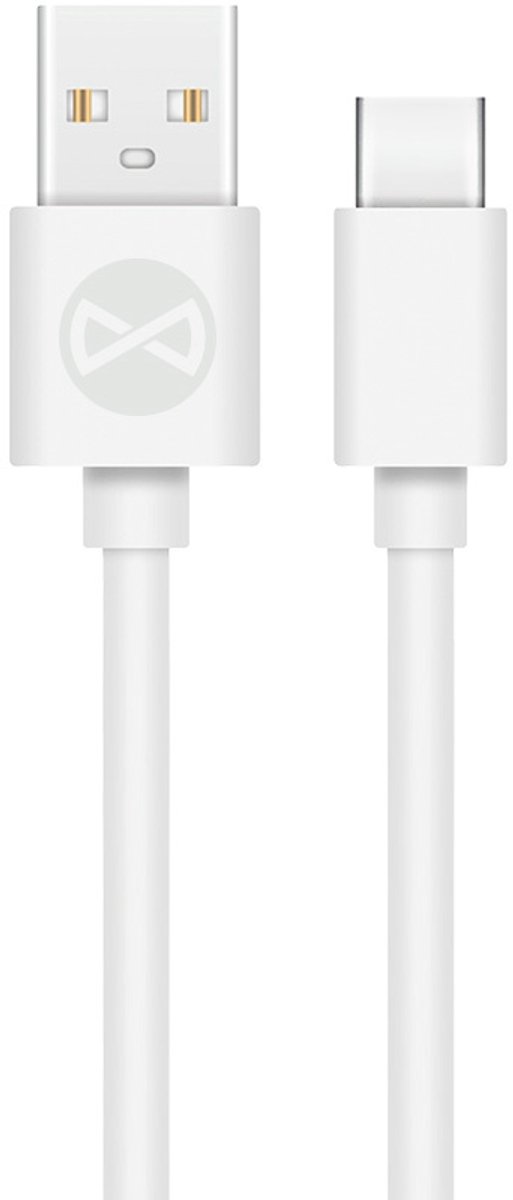 USB naar USB-C Kabel (1m) - Wit - 2A Snellaadkabel met Dataoverdracht