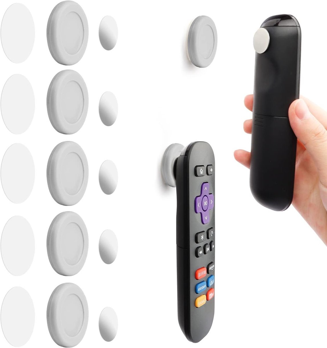 Magnetische Wandhouder voor Afstandsbediening en Telefoonopslag, Sterke Magneet, Geen Boren Nodig, Ideaal voor Thuis, School en Kantoor