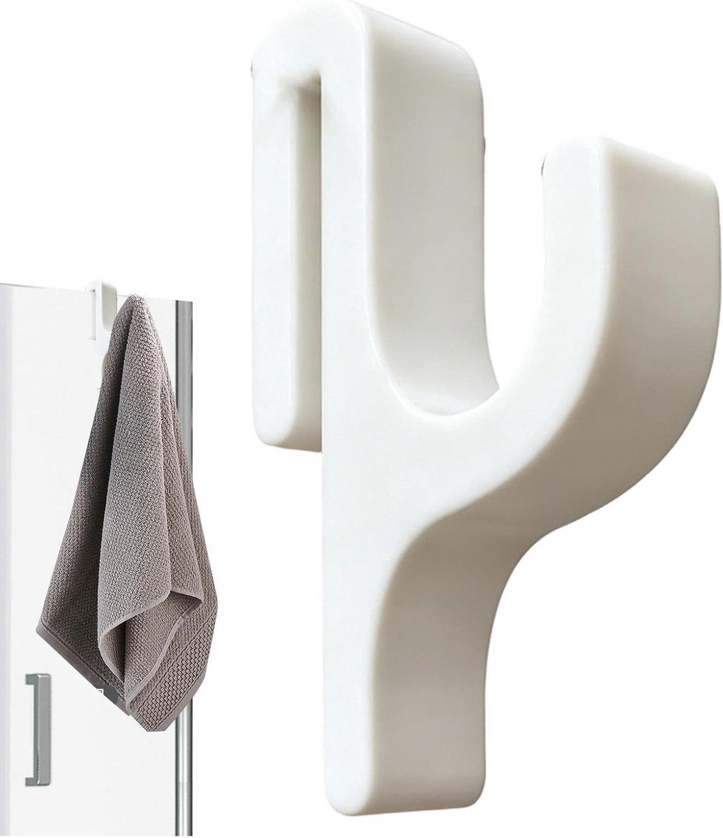 Douchedeur Haken - Handdoekhanger Badkamer - Ruimte Besparen - Geen Boren Nodig - 9.5 x 6