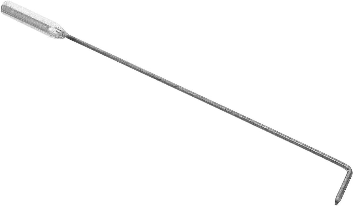Haardpook - Vuurkorfhaak Kolenhaak - Vuur Beheren - Hittebestendig Ijzeren Constructie - 409 cm - Zilver