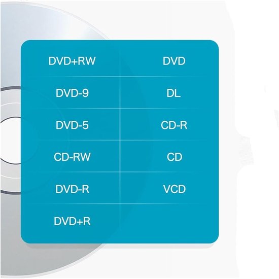 Externe DVD-speler - CD-recorder USB - Films Kijken - 7-in-1 functionaliteit - Compact ontwerp - Zwart — afbeelding 3