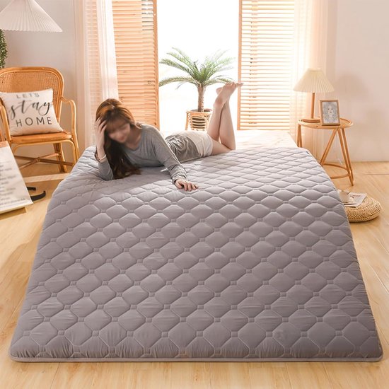 Vouwmatras - Opvouwbaar Bed - Comfortabel Slapen - Hoogwaardig Latex - 120x190 cm - Grijs — afbeelding 5