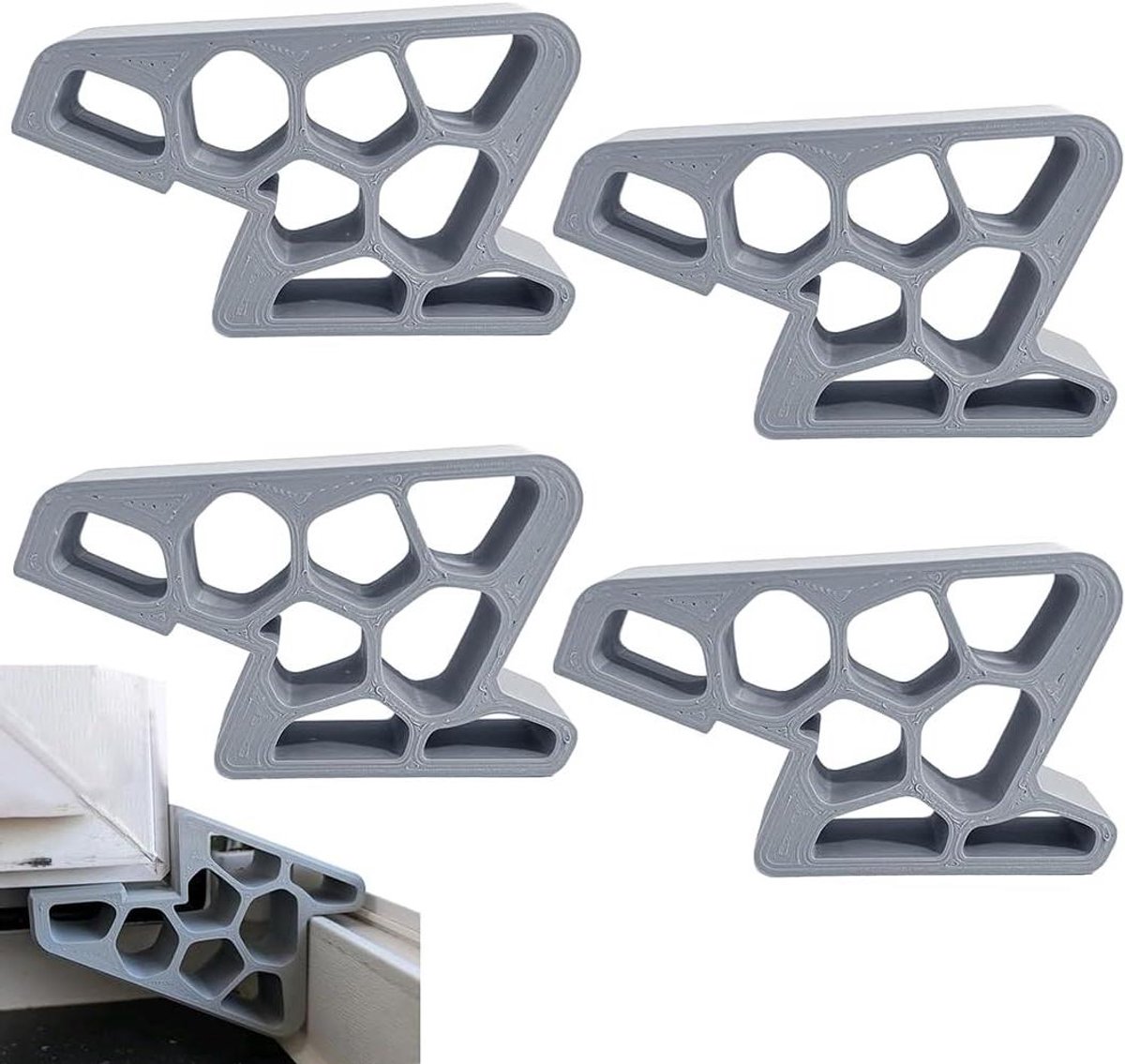 Raamheffers - Raamstoppers Deurvastzetters - Veilige Deuren - Schokabsorberende houder - 6L x 10B x 10D cm - Meerkleurig