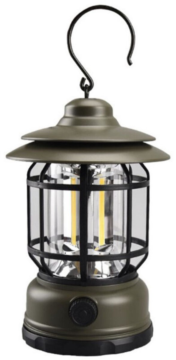 Outdoor campinglamp, USB oplaadbare retro campinglamp, dimbare noodverlichting, geschikt voor kamperen, wandelen, vissen, tenten, enz., milieuvriendelijk.