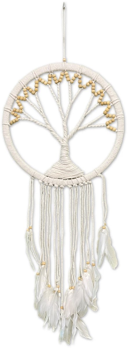 Ruben Robijn Dromenvanger - Tree of life 30 cm beige kralen n.n.b