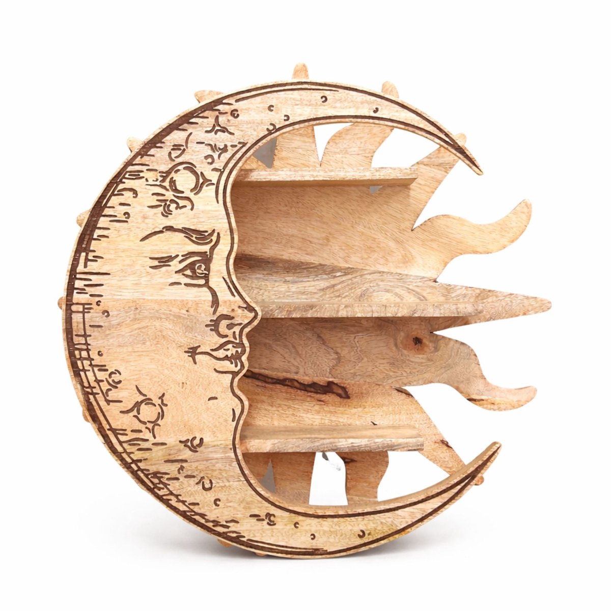 Sunrays & Moon 3-laags wandplank