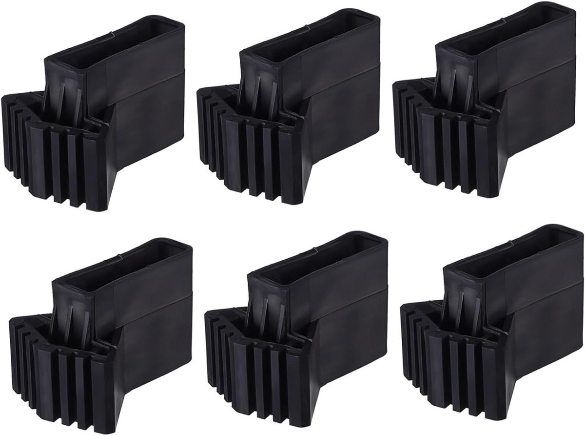 Ladder Voet Covers - Ladderkappen Ladderdoppen - Vloer Beschermen - Antislip Stabiliteit - 9x6.5x6cm - Zwart