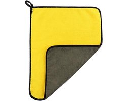 Microvezel Doeken - Poetsdoeken Set - Auto Reinigen - Hoge Absorptie - 30x40cm 5 Stuks - Geel Grijs