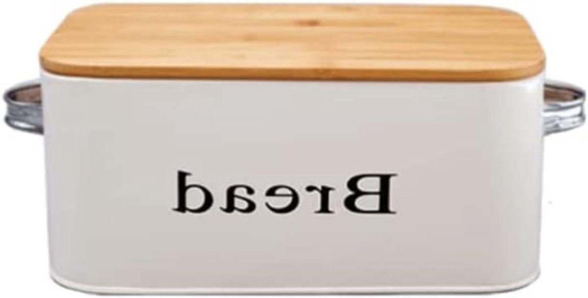 Broodtrommel met deksel - Broodbak Keuken - Brood vers houden - Bamboe deksel - 53 cm - A