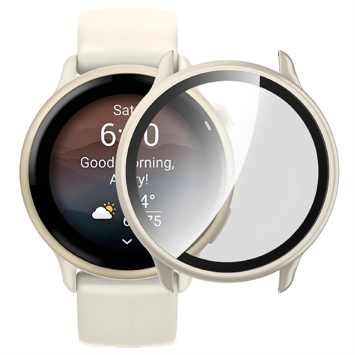 Dailygoods - Beschermhoes voor Garmin Vivoactive 6 met Glasbeschermingsfolie