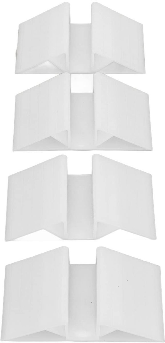 LAUZY- Steunvoeten voor Huisdierhek - 4-pack - PP-materiaal - Driehoekige Versterkingsfitting - Geschikt voor Houten Poort - Afmetingen: 12x6,5x2,8 cm - Hondenhek