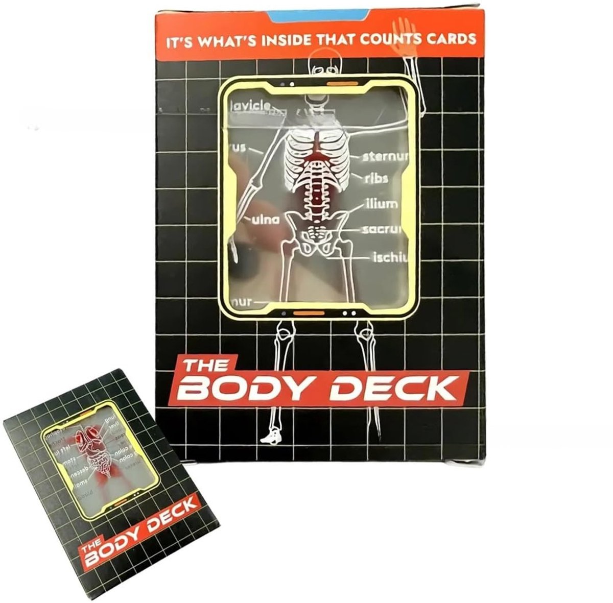ZEYNOMAX- Speelkaarten Transparant - Grappige Anatomie - Skelet Ontwerp - Pokerkaarten - Bordspellen - Microscopisch Theater - Kaartspel