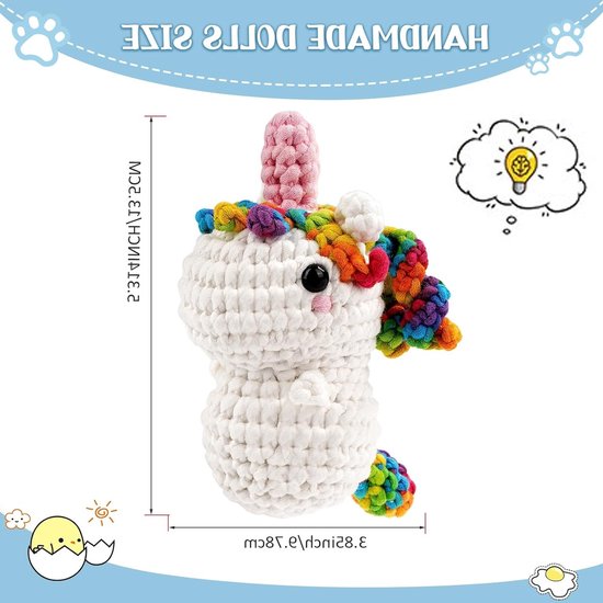 Beginner Haakset voor Unicorns met Stapsgewijze Video Tutorials, Perfect Cadeau voor Kinderen en Volwassenen — afbeelding 2