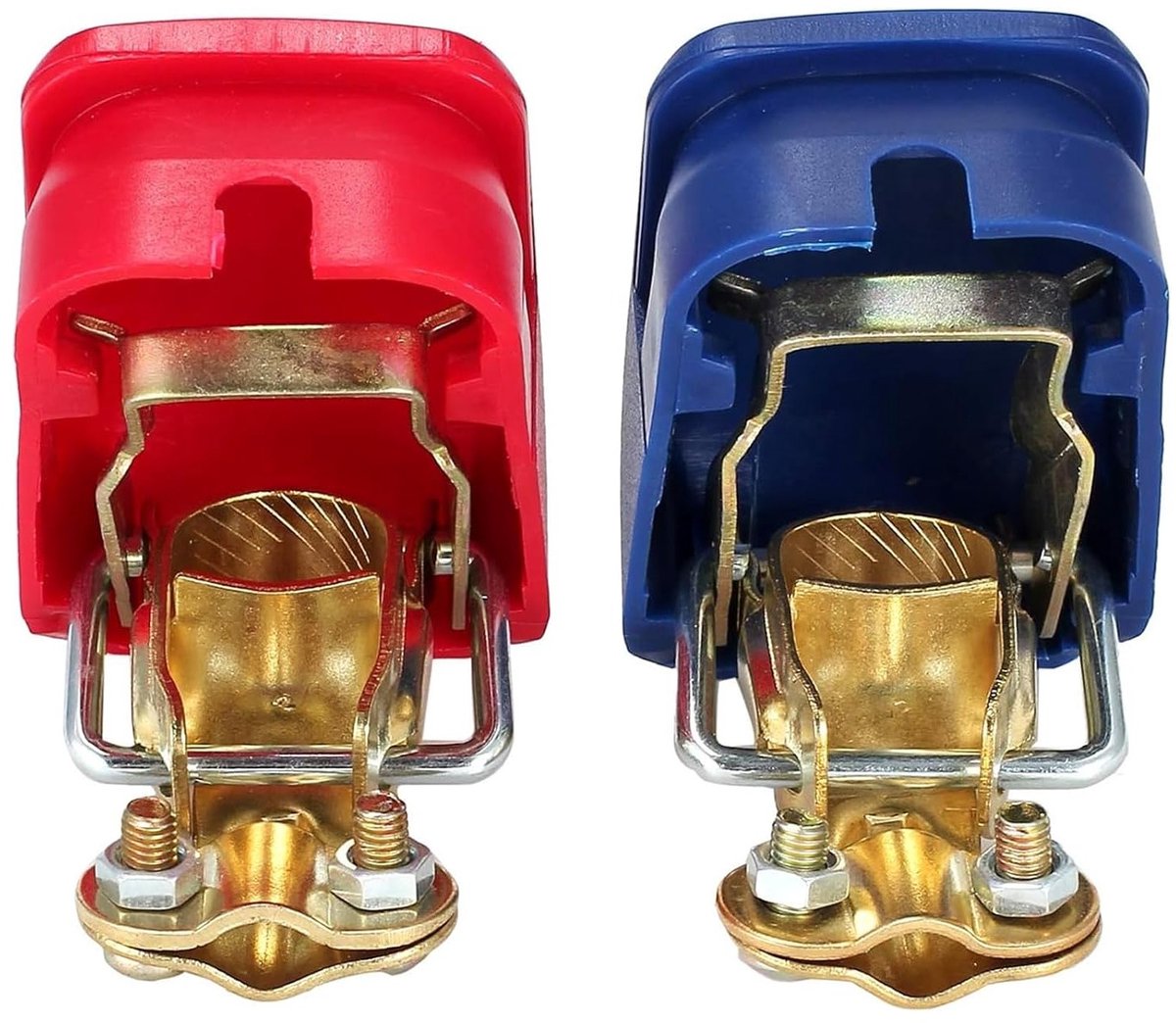 Snelklemmen voor 12V Accu's - Ideaal voor Auto, Motor, Vrachtwagen en Boot - Rood en Blauw