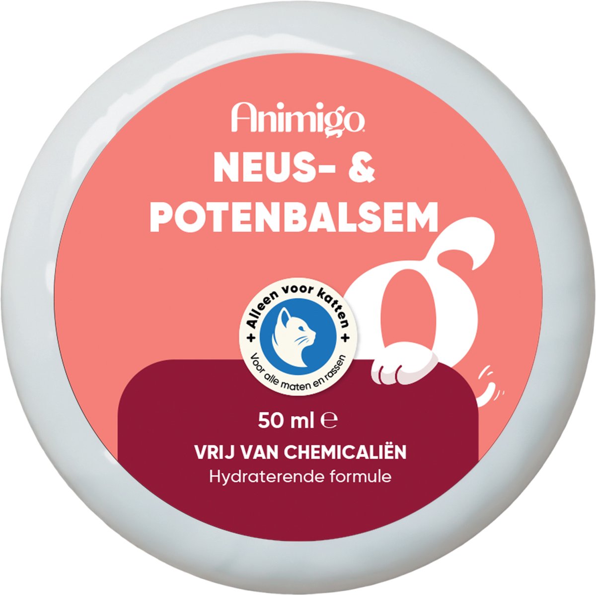 Animigo Neus- & Potenbalsem voor Katten - Hydrateert en verzacht - Met Amandel-, Lavendel- en Jojobazaadolie - 100% natuurlijk - Gemaakt in de EU