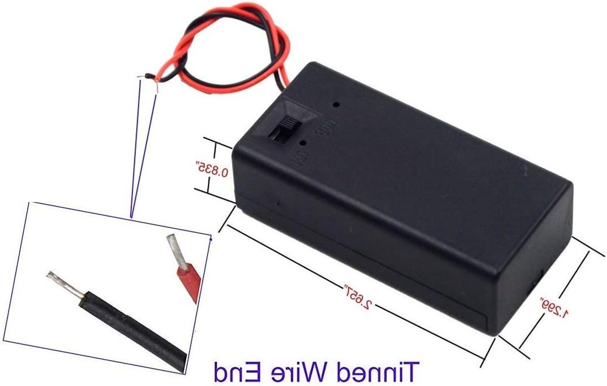 6 Stuks 9 Volt Batterijhouder met Schakelaar - Duurzame Hard Shell Batterijclip Connector voor 9V Batterijen en Eenvoudige Installatie